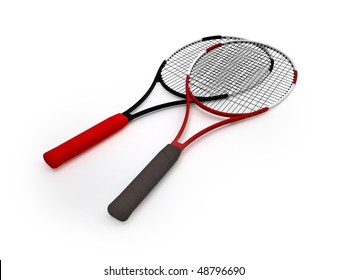 Tennis Racket Isolated On  White