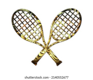 Golden Tennis Racket の画像 写真素材 ベクター画像 Shutterstock