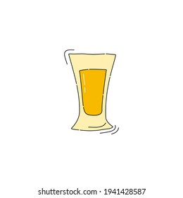 Tequila shot glass on white background. Cartoon sketch graphic design. Doodle style. Colored hand drawn image. Party drink concept for restaurant, cafe, party. Freehand drawing style.
 - Powered by Shutterstock