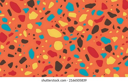 Terrazzo Background Pattern Design. Illustration. Unique Design