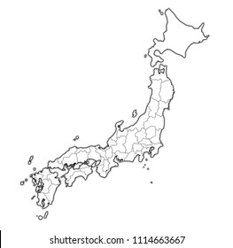 Map Japan Prefectures Images Stock Photos Vectors Shutterstock