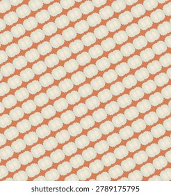 Tessellated decorative backdrop rendered in muted cyan, olive mist, parchment, rusty orange and vintage desert postcard tones