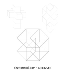 A Tesseract aka Hypercube or 4 cube or octachoron is a four dimensional cube