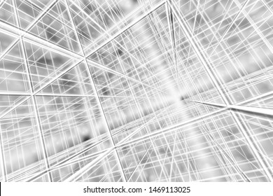 tesseract background abstract network cyber web 3D illustration