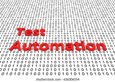 Test Automation In The Form Of Binary Code, 3D Illustration