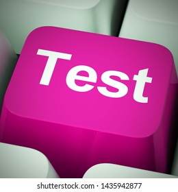 Test Concept Icon Means Beta Version Or Trial. Online Development Or Programming Update - 3d Illustration