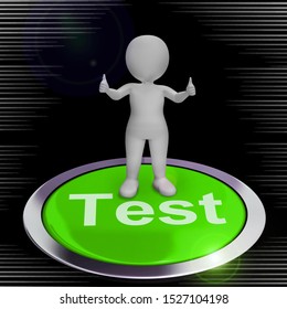 Test Concept Icon Means Beta Version Or Trial. Online Development Or Programming Update - 3d Illustration