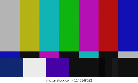 A Test Pattern (SMPTE Color Bars For NTSC Television Screens). Simple Style.
