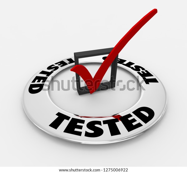 tested-assessment-evaluation-word-check-mark-stock-illustration