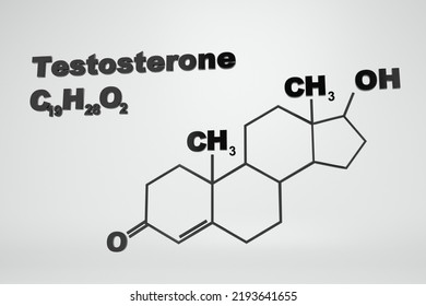 Testosterone Formula Grayscale 3d Style Render Stock Illustration ...