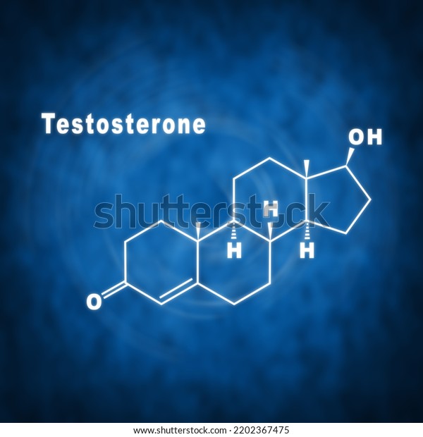 Testosterone Hormone Structural Chemical Formula On Stock Illustration ...