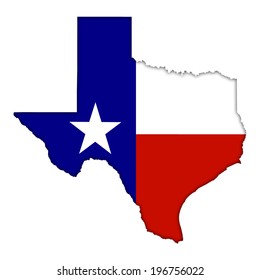 Texas flag map icon