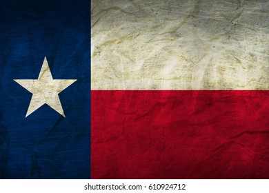 Texas Flag On Paper