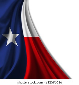 Texas Flag  And White Background