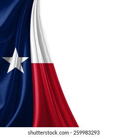 Texas Flag  And White Background