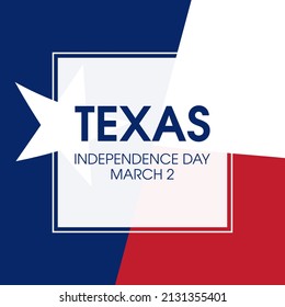 Texas Independence Day Illustration. Abstract Texas Flag Frame Background. Texas Declaration Of Independence On March 2. Important Day