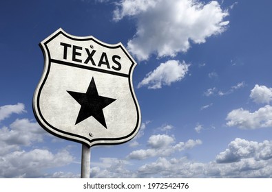 Texas - The Lone Star State - Traffic Road Sign 