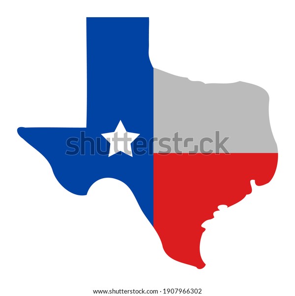 Texas Map Logo Icon Flat Style Stock Illustration 1907966302