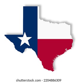 Texas Map On White Background Clipping Stock Illustration 2204886309