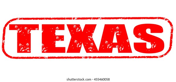 Texas Red Stamp On White Background Stock Illustration 455460058 ...