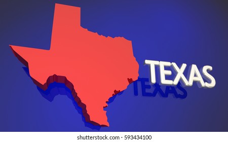 Texas Red State Map Tx Word Stock Illustration 593434100 | Shutterstock