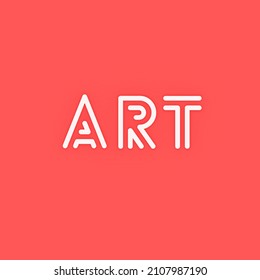 Text Art. Typograpghy. Text Art Template.