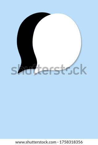 text chating black and white