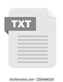 Text Document File Format Icon Illustration