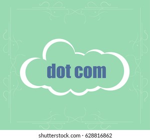 Text Dot Com. Information Concept . Word Cloud. Successful Idea For Business