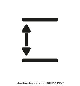 Text editor button, line spacing icon. Usage for web and mobile design.