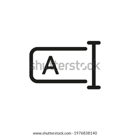 Text field input cursor button icon. Usage for web UI design.