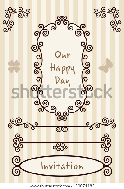 Text frames, dividers and corner, vector format\
of this image is also\
available