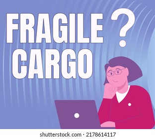 Text Sign Showing Fragile Cargo Concept Stock Illustration Shutterstock