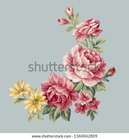 textile design flower 