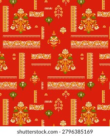 Textile design multicolor pattern in reapeat for women fabric printing like abstract ethnic ikat floral flowers texture backgrounds. And use for others like wallpapers wedding card greeting cards etc.