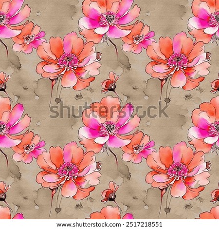 Textile design multicolor pattern in reapeat for women fabric printing like abstract ethnic ikat floral flowers texture backgrounds. And use for others like wallpapers wedding card greeting cards etc.