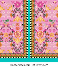 textile digital design motif pattern hand made artwork frame gift card wallpaper women cloth ornament abstract border rug ethnic ikat etc new semi bold flower designs 