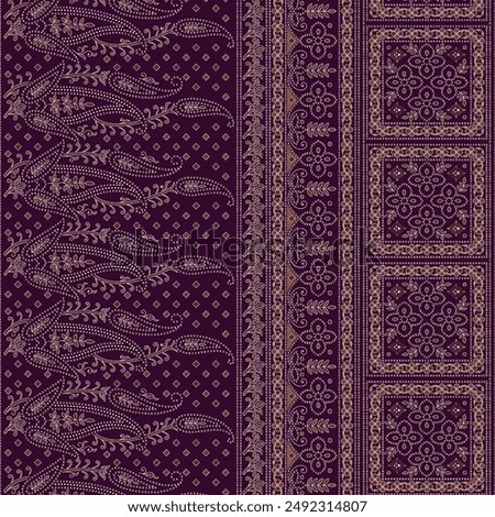 Textile digital design motif pattern