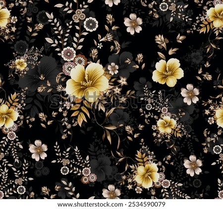 Textile digital design motif pattern decor hand made artwork frame gift card wallpaper women cloth ornament abstract border rug ethnic ikat etc new semi bold flower designs with geomatrical working