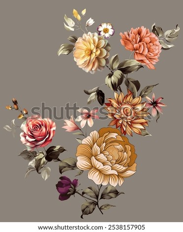 Textile digital design motif pattern decor hand made artwork frame gift card wallpaper women cloth ornament abstract border rug ethnic ikat etc new semi bold flower designs with geomatrical