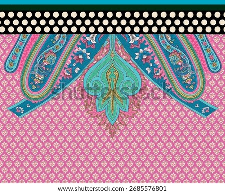 textile digital design motif pattern hand made artwork women cloth ornament abstract border rug ethnic ikat etc new semi bold flower designs with geometrical working
