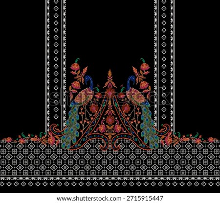 textile digital design motif pattern hand made artwork frame women cloth ornament abstract border rug ethnic ikat etc new semi bold flower designs with geometrical working