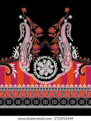 textile digital design motif pattern hand made artwork frame women cloth ornament abstract border rug ethnic ikat etc new semi bold flower designs with geometrical working