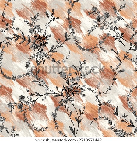 textile digital design motif pattern hand made artwork frame  wallpaper women cloth ornament abstract border rug ethnic ikat etc new semi bold flower designs with working