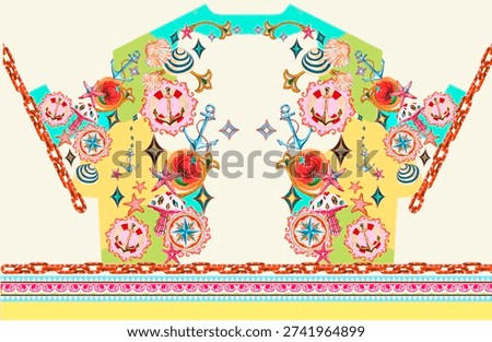 textile digital design motif pattern hand made artwork frame gift card wallpaper women cloth ornament abstract border rug ethnic ikat etc new semi bold flower designs