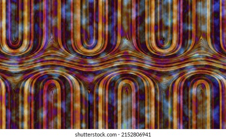 Textile fashion prints.Colorful Psychedelic Pattern.Rendering textile illustration.Abstract geometric swirl fractal.Fabric digital print pattern.Textile fabric print pattern.Modern fractal art
