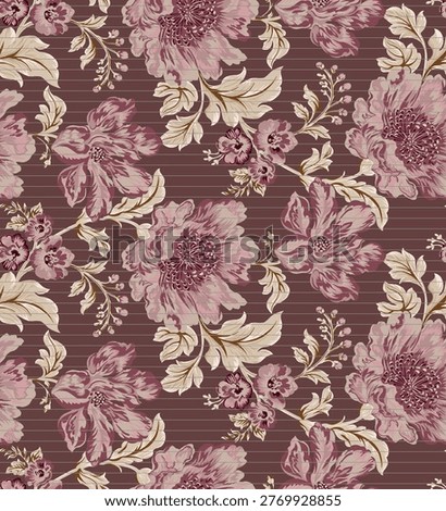 Textile Flowers Pattern For Digital and textile screen print design 
