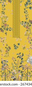 textile pattern element bold border allover