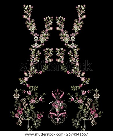 textile pattern element bold border allover