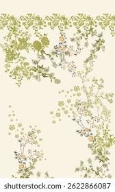 textile pattern flower design elements